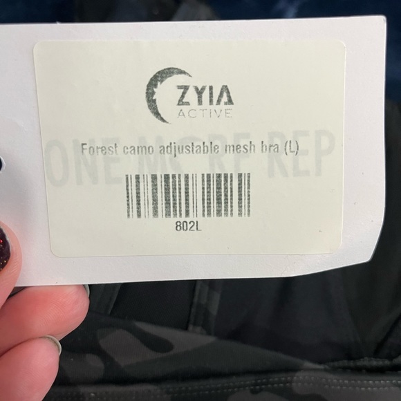 NWT Zyia Forest Camo Adjustable Mesh Bra Large - Picture 2 of 3